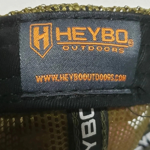 Heybo Outdoors Mesh Back Tri-Color Trucker Hat  With Canvas Patch NWT. - Picture 7 of 8